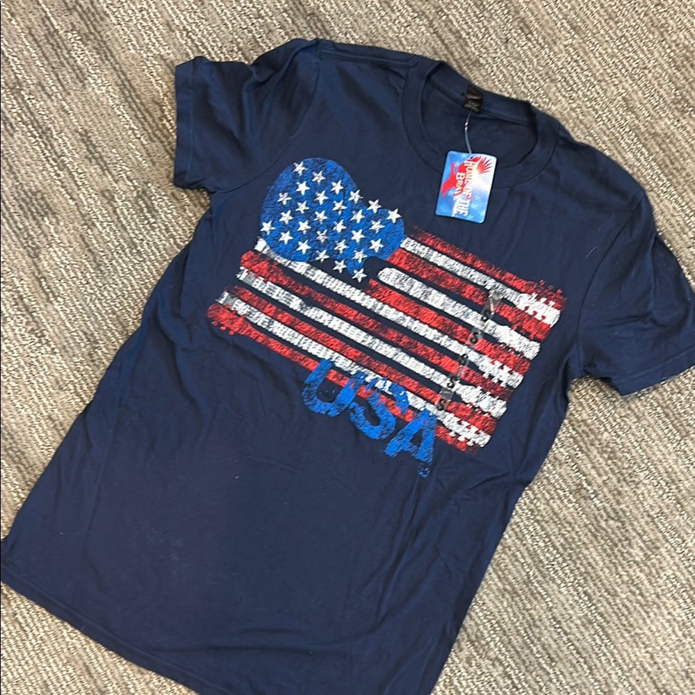 USA Flag Graphic T-Shirt size small